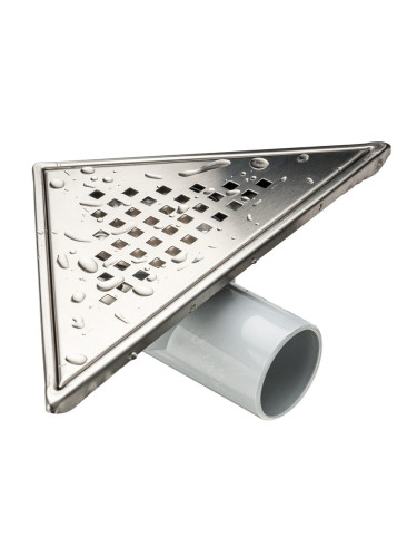 Триъгълен сифон за баня - инокс