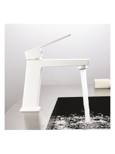 Месингов смесител за умивалник ICF 1491085W MATT WHITE