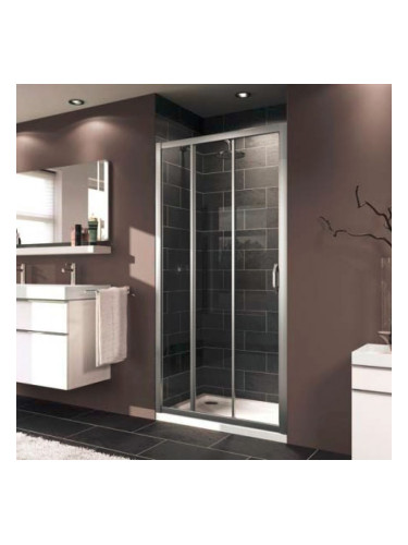 Плъзгаща се преградна врата 80см с 3 елемента - Huppe 140301