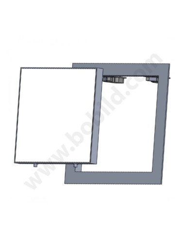 Ревизионна алуминиева клапа (ревизия) със стъклена вратичка 400/400 мм - BB Lux w=h pin