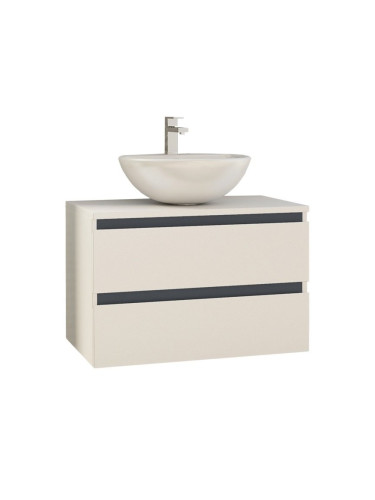 SOUL -ВОДОУСТОЙЧИВ шкаф за баня 70 см 2 чекмеджета с порцеланова мивка F702CSOU