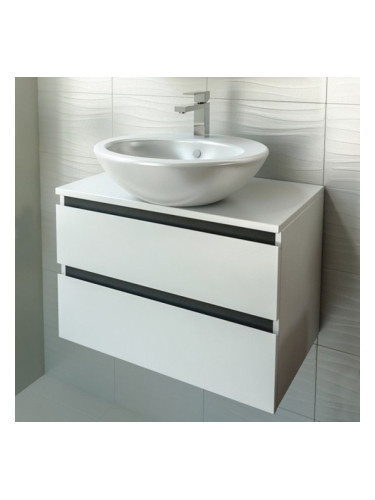 TULIP - ВОДОУСТОЙЧИВ шкаф за баня 65 см 2 чекмеджета с порцеланова мивка F652CTUL