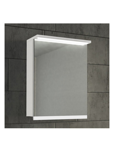 Горен шкаф за баня с огледало с вградено LED осветление - GALLA 40