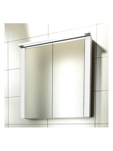 Водоустойчив шкаф за баня с огледало с LED осветление - PURE 55