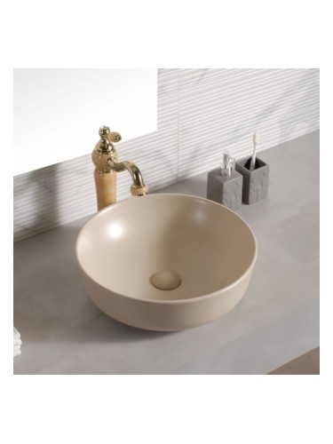 Порцеланов умивалник за монтаж върху плот ICB 875BEIGE