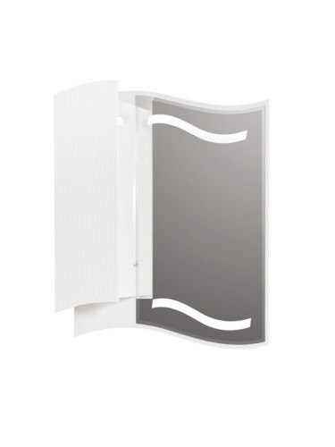 Горен шкаф за баня с LED огледало Чеби