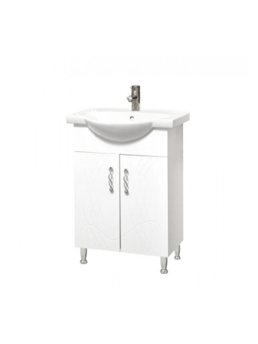 Долен PVC шкаф за баня с мивка Бети