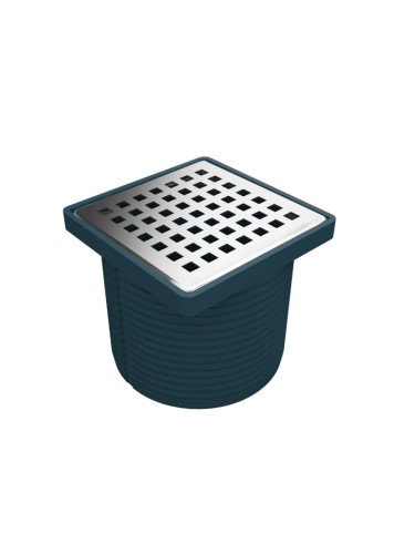 Регулируем сифон 10х10 см, долен изход Ø100, рамка от полипропилен