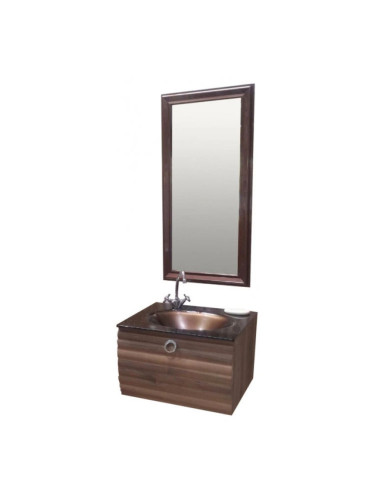 Комплект мебели за баня Orka Anzer Natural Walnut 60см