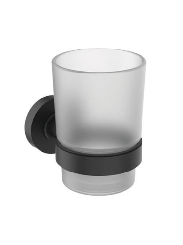 IOM стъклена чаша с държач - матово стъкло