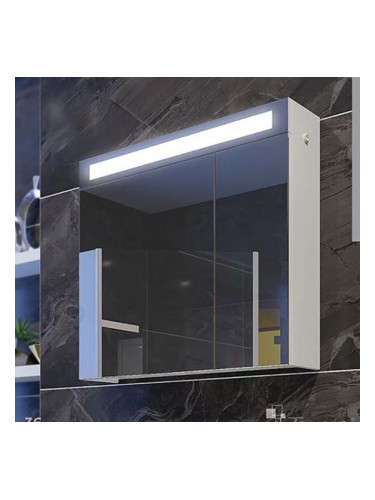 Горен шкаф за баня Ема бял