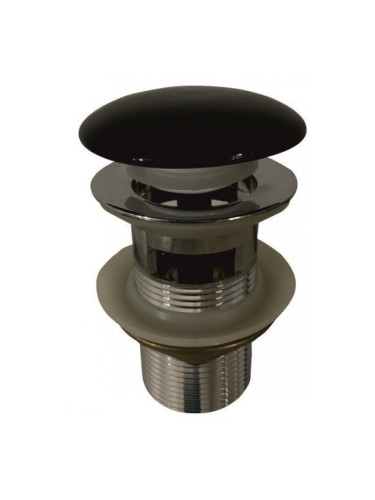 Клик сифон за умивалник с преливник IC CC75OF BLACK