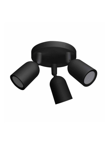 Тройно черно пластмасово тяло LED луни IP20 MAX-10W