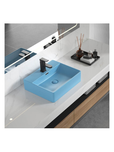 Порцеланов умивалник, син мат ICB 5042BLUE