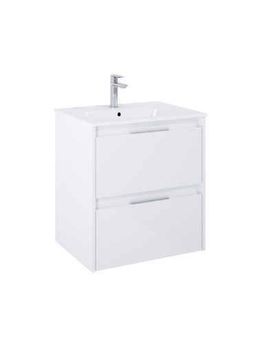 Долен шкаф за баня с мивка – бял гланц A852012806