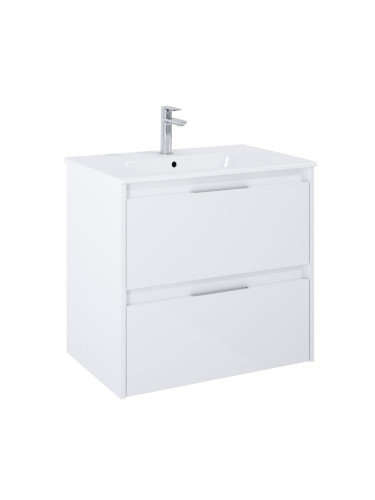 Долен шкаф за баня с мивка – бял гланц A852013806