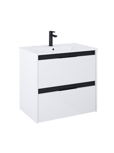 Долен шкаф за баня с мивка – бял гланц A852013606