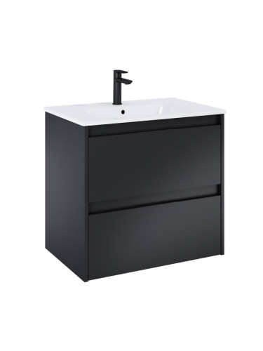Долен шкаф за баня с мивка – черен мат A852013532