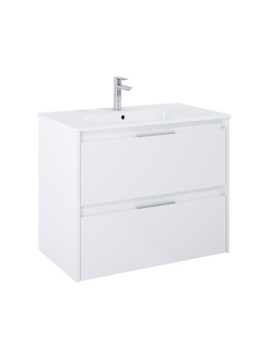 Долен шкаф за баня с мивка – бял гланц A852014806