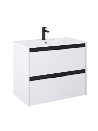 Долен шкаф за баня с мивка – бял гланц A852014606