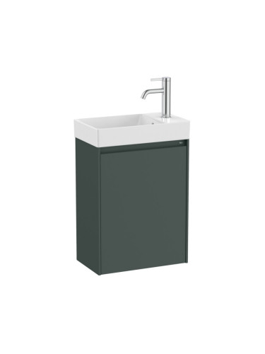 Компактен долен шкаф с мивка и една врата - Зелен мат A851678513