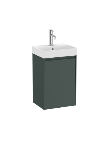 Компактен долен шкаф с мивка и една врата - Зелен мат A851677513