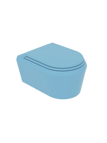 Окачена тоалетна чиния CRUISE WC WALL HUNG RIMLESS, небесен гланц