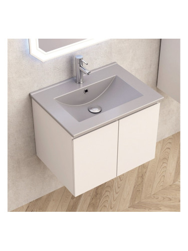 ДОЛЕН ШКАФ ЗА БАНЯ ICP 6045 + МИВКА ICC 6066G СИВ МАТ