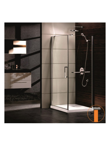 Душ кабина 8мм прозрачно стъкло ICL 157 90 L NEW лява