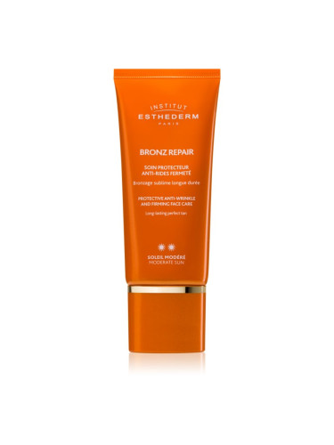 Institut Esthederm Bronz Repair Protective Anti-Wrinkle and Firming Face Care укрепващ крем за лице против бръчки със средна UV защита 50 мл.