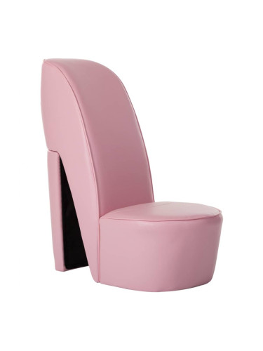 Sonata Стол във форма на обувка на висок ток, розов, изкуствена кожа