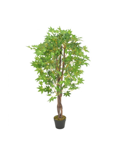 Sonata Изкуствено растение кленово дърво със саксия, зелено, 120 см