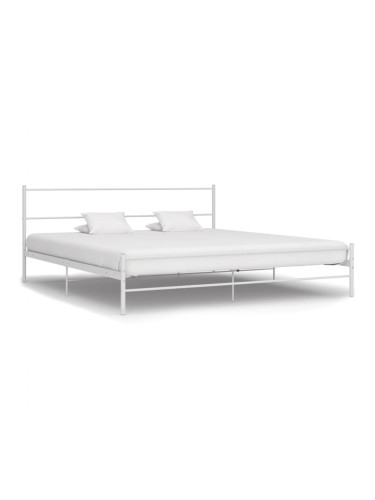 Sonata Рамка за легло, бяла, метал, 180x200 cм