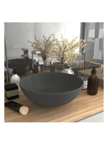 Sonata Керамична мивка за баня, светлосива, кръгла