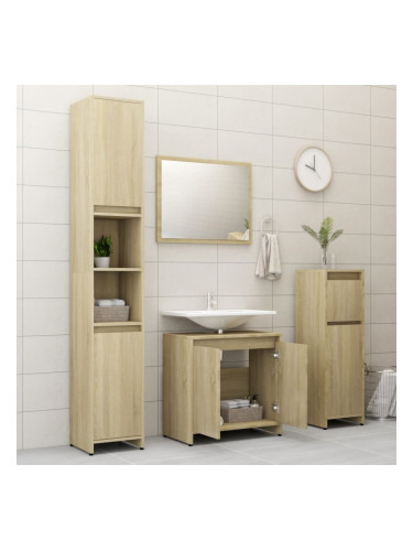 Sonata Комплект мебели за баня от 4 части, дъб сонома, ПДЧ
