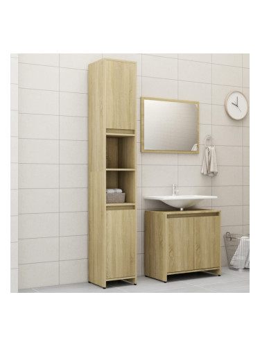 Sonata Комплект мебели за баня от 3 части, дъб сонома, ПДЧ