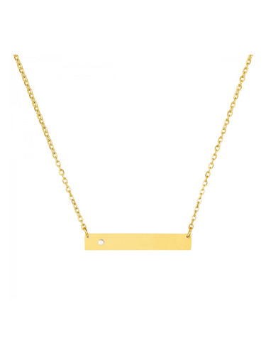 Златисто дамско колие с плочка Bellita