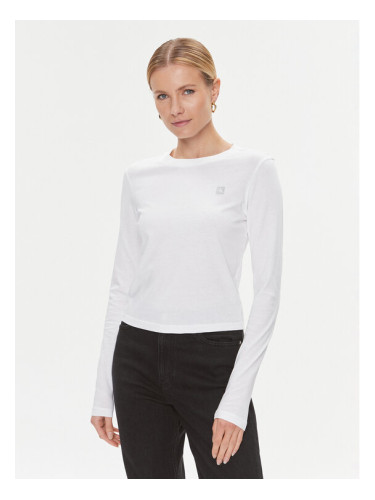 Calvin Klein Jeans Блуза Embro Badge J20J222884 Бял Regular Fit