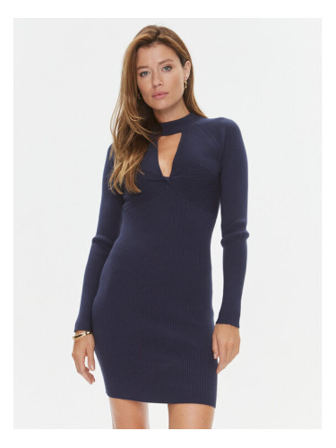 Guess Плетена рокля W3BK0G Z2YN2 Тъмносин Slim Fit