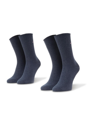 Tommy Hilfiger Дълги чорапи 371221356 Тъмносин