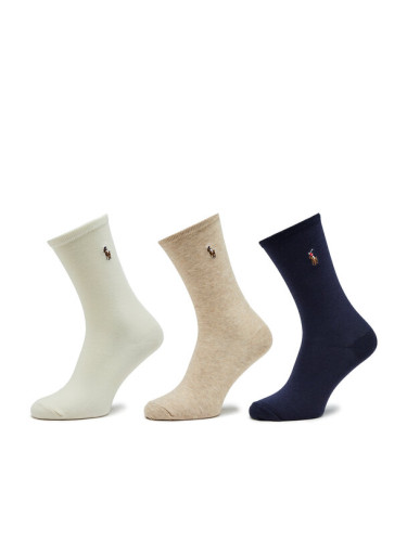 Polo Ralph Lauren Комплект 3 чифта дълги чорапи дамски 455923549002 Цветен