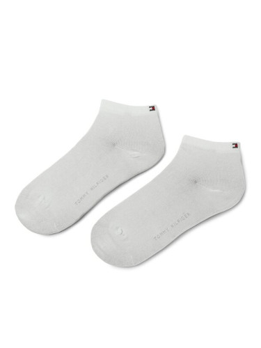 Tommy Hilfiger Комплект 2 чифта къси чорапи дамски Dobotex BV 373001001 Бял