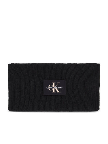 Calvin Klein Jeans Лента за глава Monologo Rubber Headband K60K611258 Черен