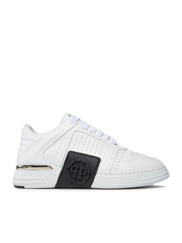 PHILIPP PLEIN Сникърси Leather Lo-Top Sneakers AACS MSC3843 PLE075N Бял