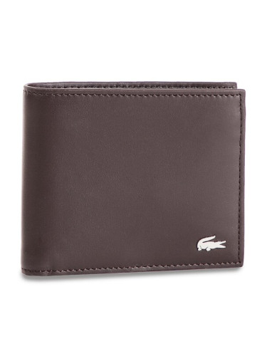 Lacoste Голям мъжки портфейл Large Billfold & Coin NH1112FG Кафяв