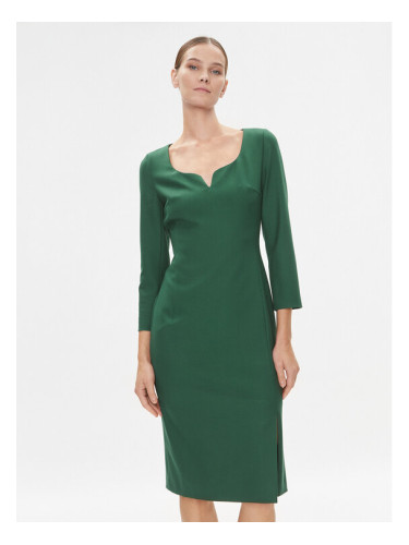 Boss Коктейлна рокля Dihera1 50502930 Зелен Slim Fit