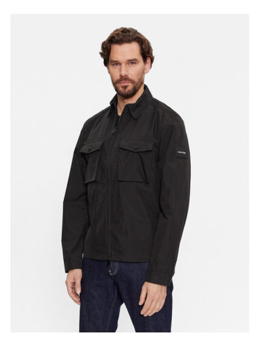 Calvin Klein Преходно яке Recycled Light Shirt Jacket K10K107136 Черен Regular Fit