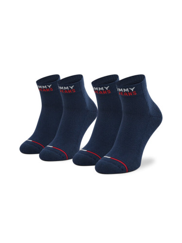 Tommy Jeans Комплект 2 чифта дълги чорапи мъжки 701218956 Тъмносин