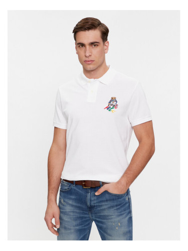 Polo Ralph Lauren Тениска с яка и копчета 710853312023 Бял Slim Fit