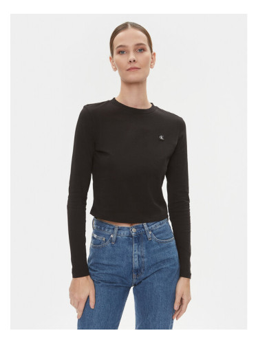 Calvin Klein Jeans Блуза Embro Badge J20J222884 Черен Regular Fit